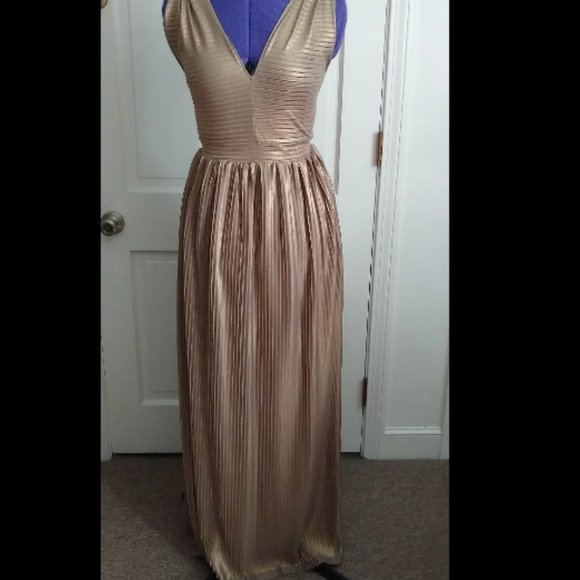Hand Crafted Dresses & Skirts - Handmade gold maxi dress